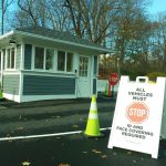 Fairfield University - Security Check Point for safety measures at Barlow Road entrance